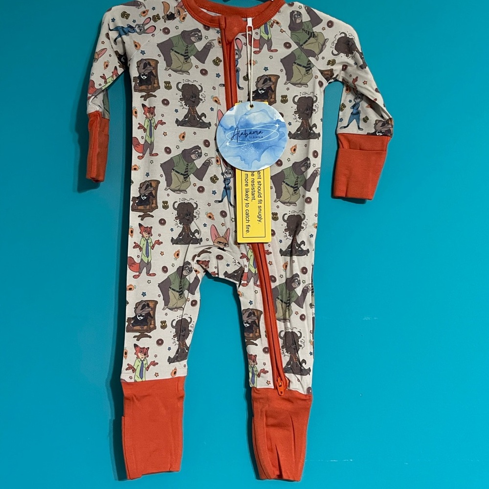 Zootopia 0-3 month bamboo zippy